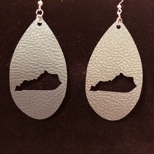 Faux leather Kentucky earrings